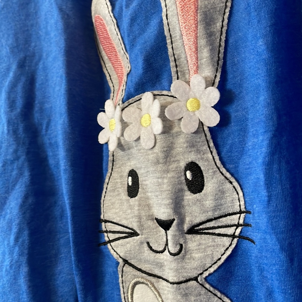 NWT Cute Blue Bunny Crew Neck Racer Back Sleep Tank - Picture 3 of 5
